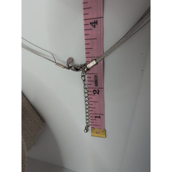 Vintage Premier Designs Multi Strand Wire Pendant necklace gray costume - Picture 4 of 6